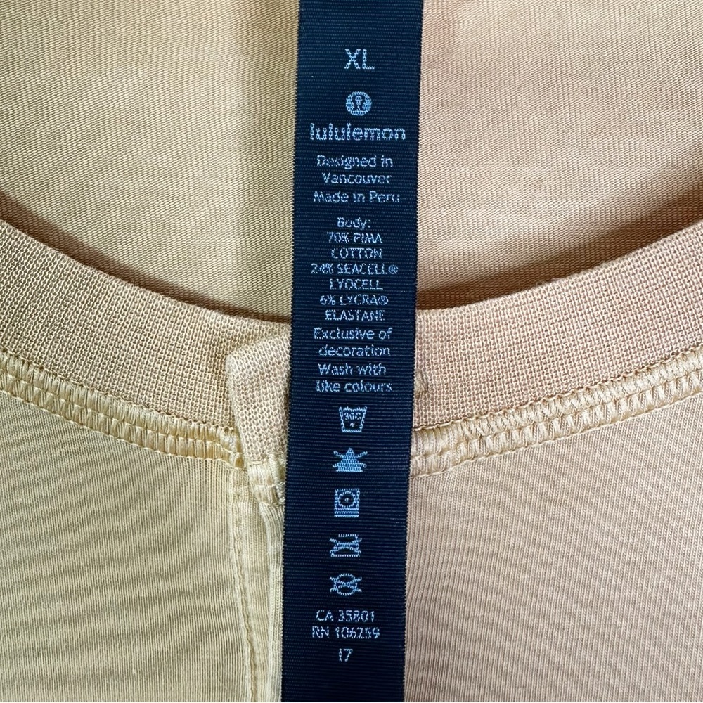 Lululemon 5 Year Basic Long Sleeve Henley in Beeswax Men’s Sz XL - Picture 8 of 9